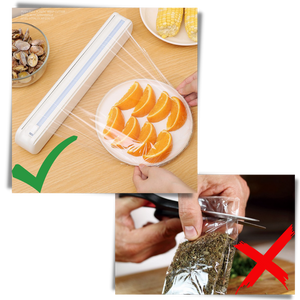 Plastic Food Wrap Dispenser and Cutter