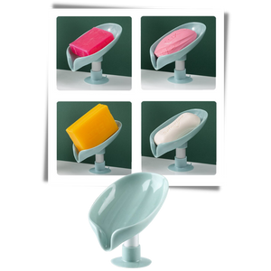 Leaf-Shaped Soap Holder with Drain