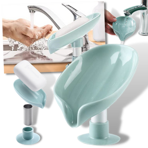 Leaf-Shaped Soap Holder with Drain -