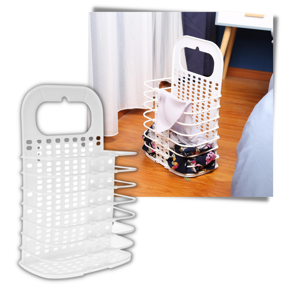 Plastic Folding Wall-Mountable Laundry Basket