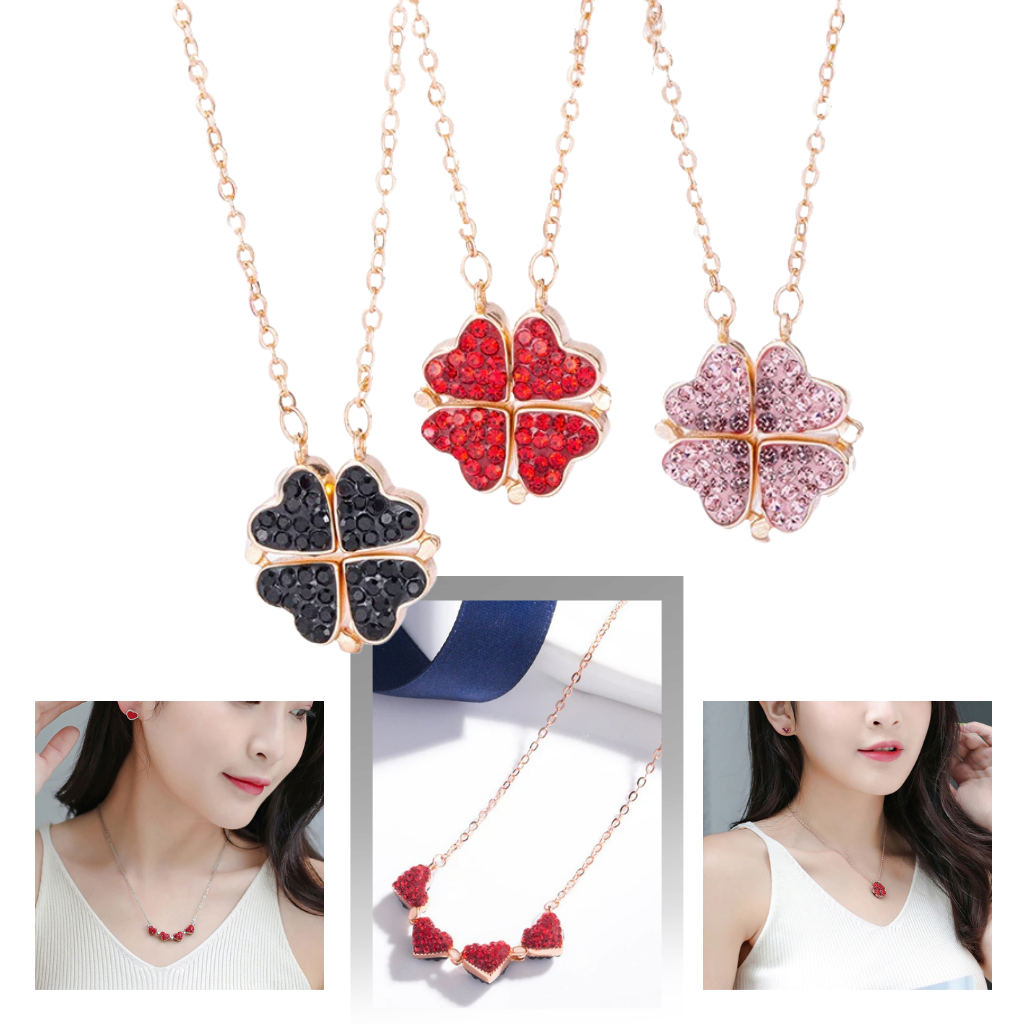 Clover heart necklace store