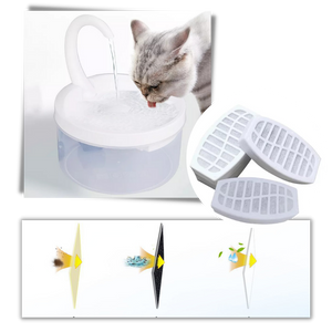 Auto water fountain for cat with LED light