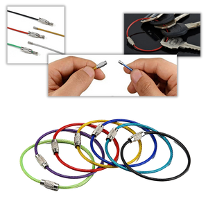 Pack of Flexible Wire Keychains -