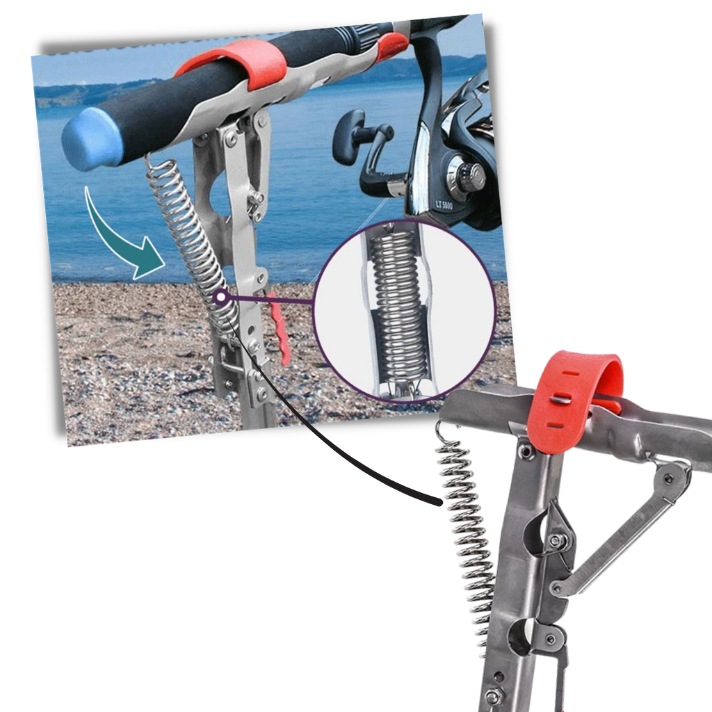Fishing rod holder with springs