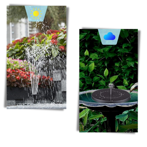 Floating solar water fountain