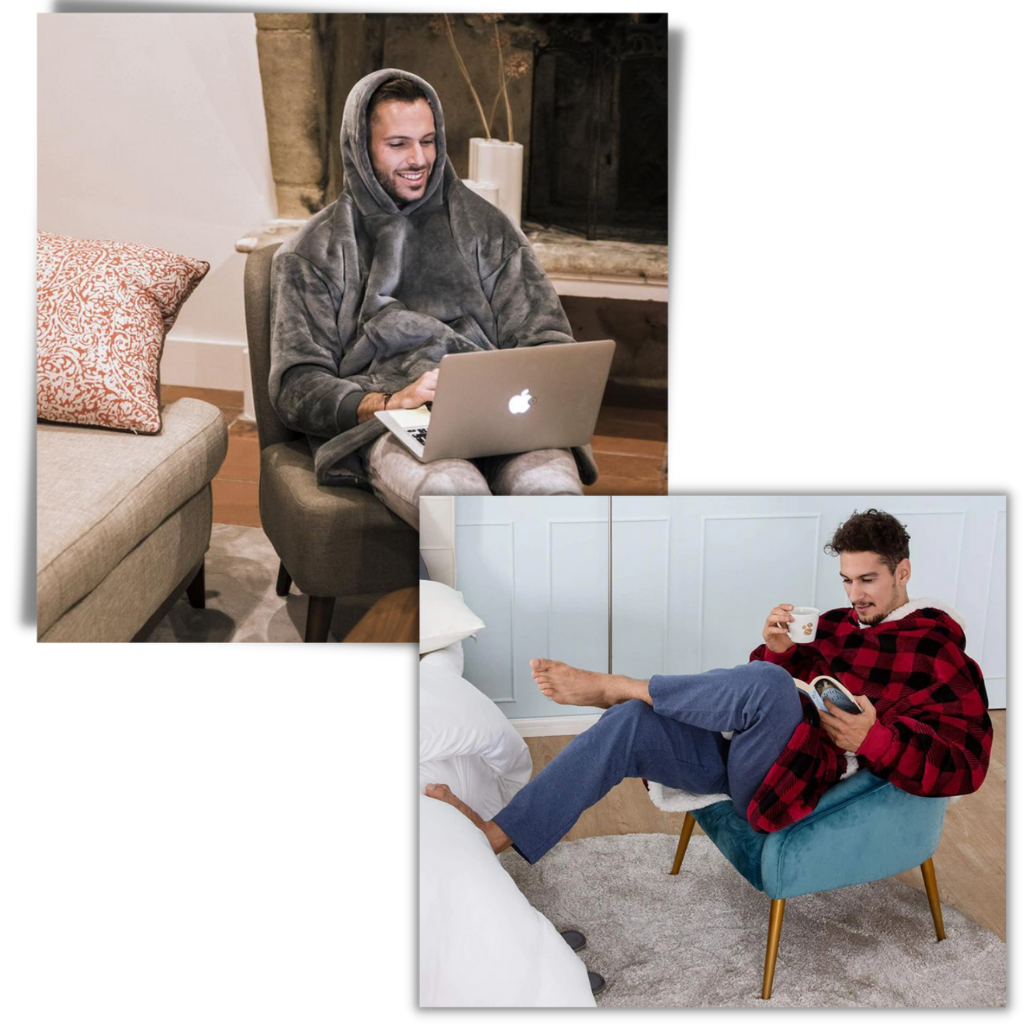 The Giant Blanket Hoodie Soft and Fluffy Handy Pocket One Size