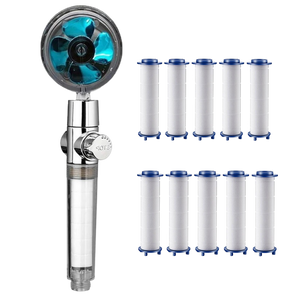High pressure rotating helix shower head