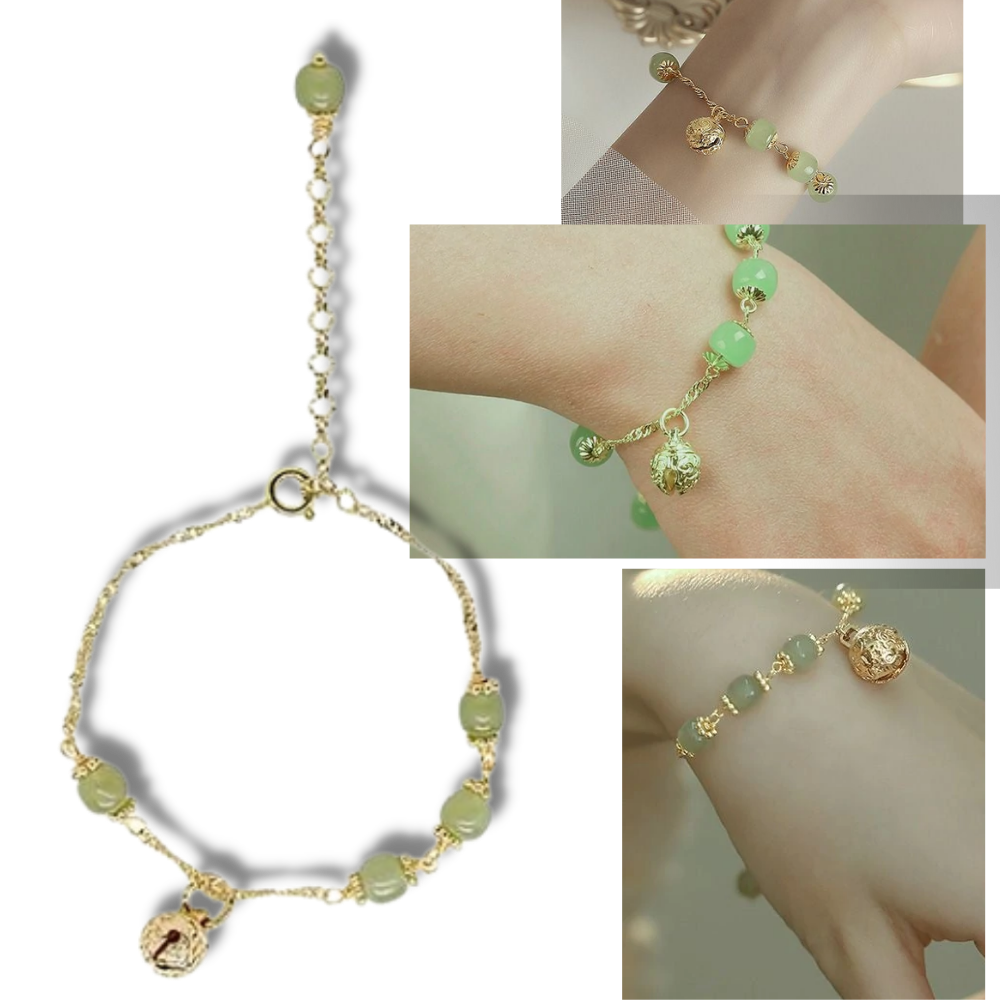 Hetian Jade Bell Bracelet -
