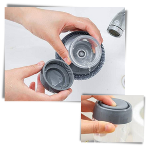 Soap Dispensing Palm Brush for Kitchen