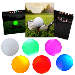 Pack of 6 LED Glowing Golf Balls -