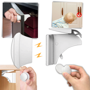 Pack of 4 Child Safety Magnetic Cabinet Locks -