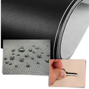 Self-adhesive leather repair patch