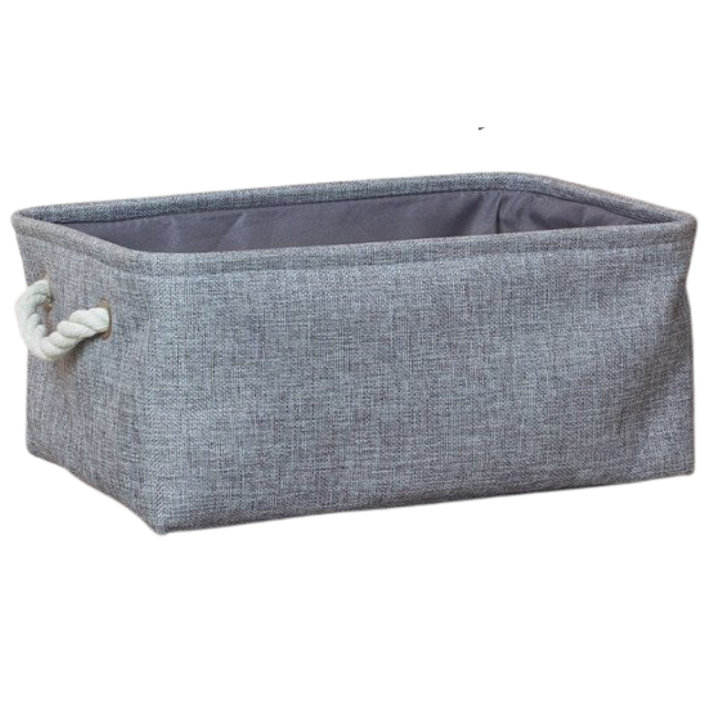 Stylish Linen Basket with Rope Handles