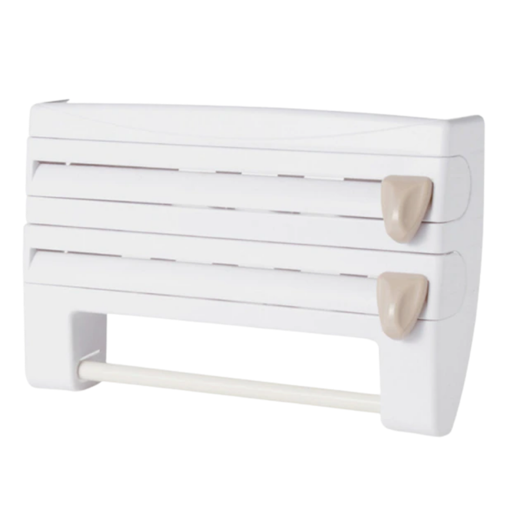 4-in-1 Wall Mounted Plastic Film and Paper Towel Holder