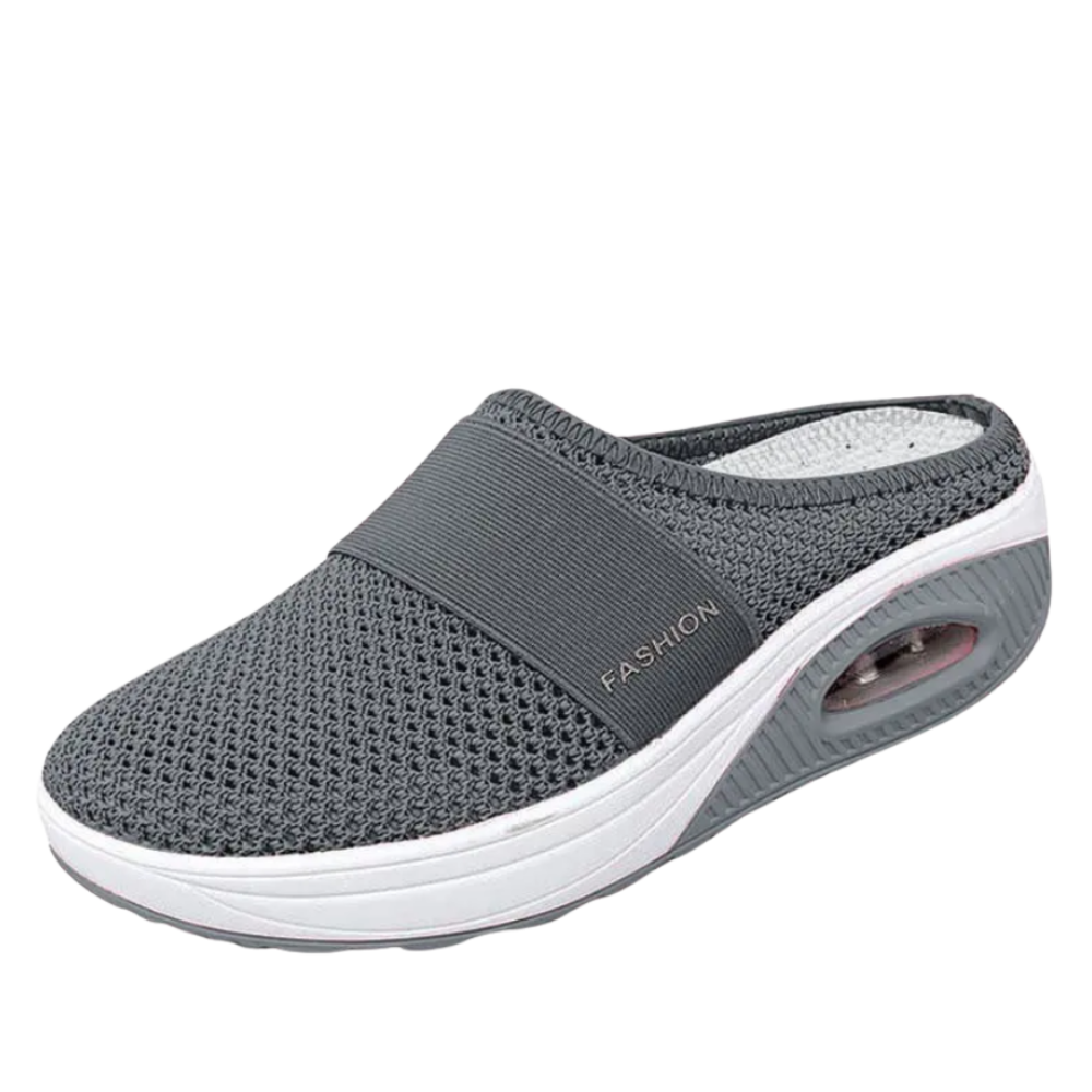 Air-cushion diabetic slip-on shoes -Dark Gray - Ozerty