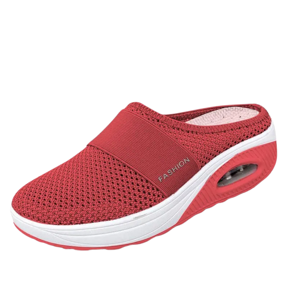 Air-cushion diabetic slip-on shoes -Red - Ozerty