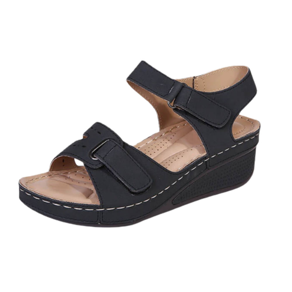 Arch Support Orthopedic Sandals for Women -Black - Ozerty