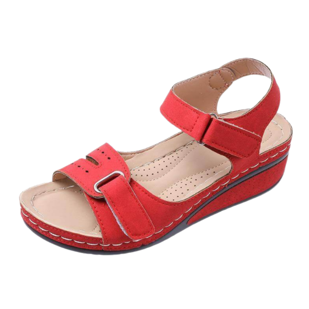 Arch Support Orthopedic Sandals for Women -Red - Ozerty