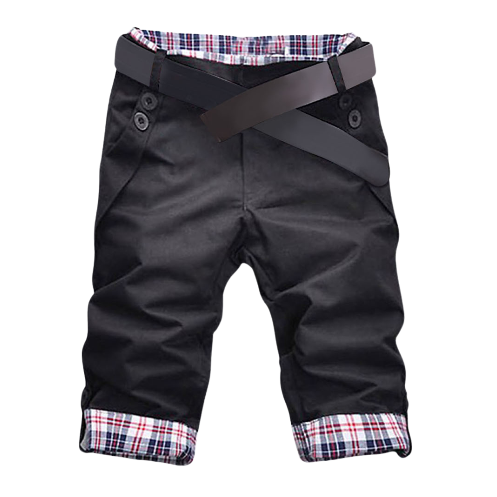 Elegant Men's Cargo Shorts -Black - Ozerty