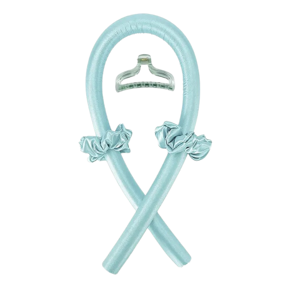 Heatless Curling Rod Headband Ribbon Silk -Blue - Ozerty, Heatless Curling Rod Headband Ribbon Silk -Blue - Ozerty