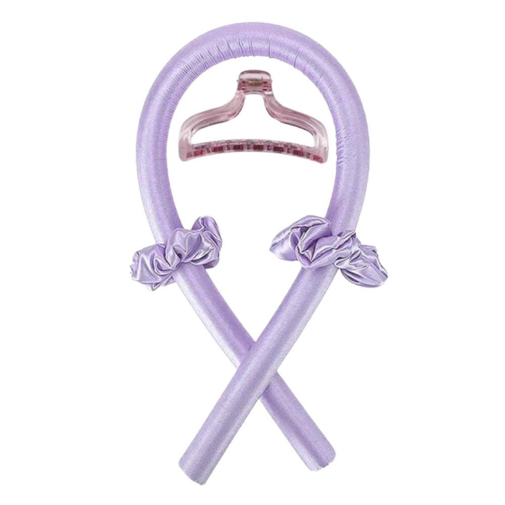 Heatless Curling Rod Headband Ribbon Silk -Purple - Ozerty, Heatless Curling Rod Headband Ribbon Silk -Purple - Ozerty