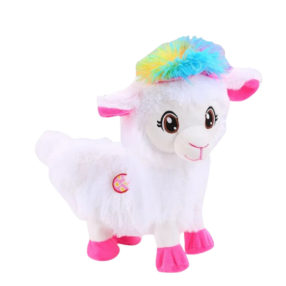 Rainbow Dancing Llama Musical Shakin Toy -White - Ozerty
