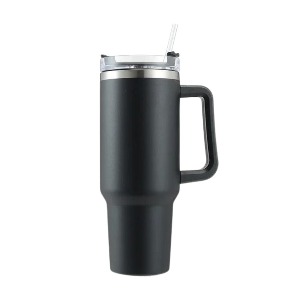 Tumbler Cup Car Large Capacity With Handle -Black - Ozerty
