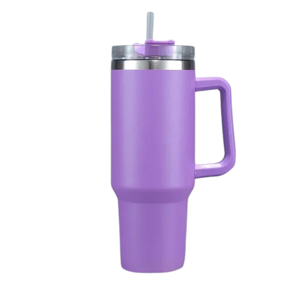 Tumbler Cup Car Large Capacity With Handle -Light Purple - Ozerty