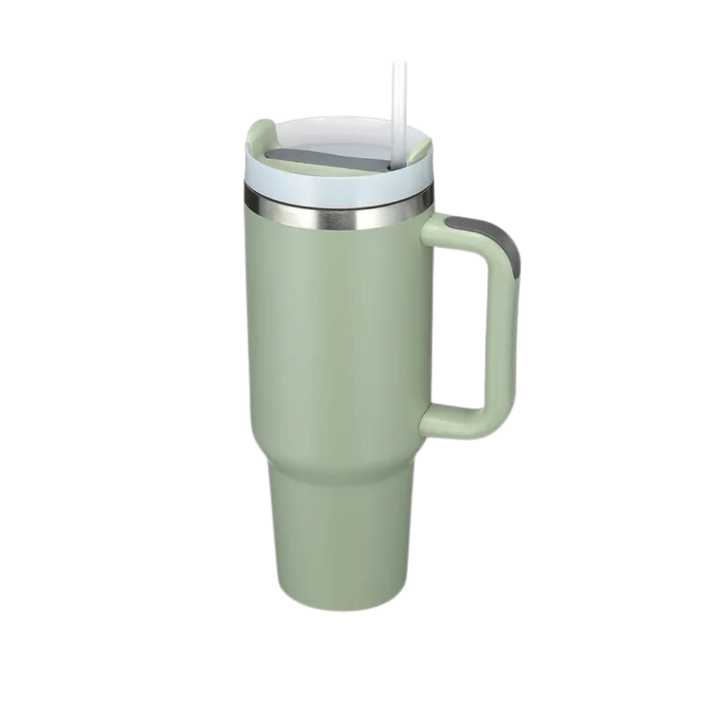 Tumbler Cup Car Large Capacity With Handle -Pistachio - Ozerty