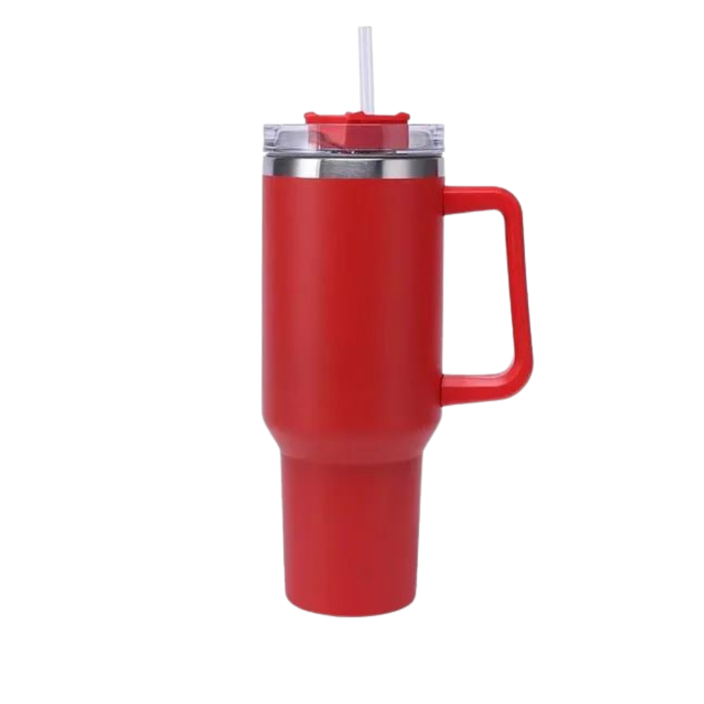 Tumbler Cup Car Large Capacity With Handle -Red - Ozerty