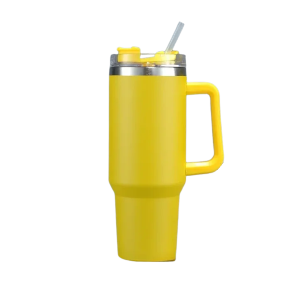 Tumbler Cup Car Large Capacity With Handle -Yellow - Ozerty